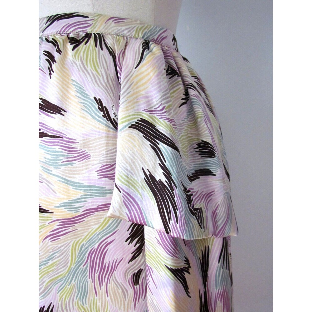 Missoni Silk Skirt Pastel Sz 40 4 Scarf Accent Runway As seen on Hollywood Star - Picture 5 of 16